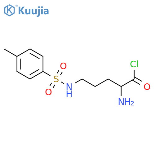Pentanoyl chloride, 2-amino-5-[[(4-methylphenyl)sulfonyl]amino]-, (S)- structure