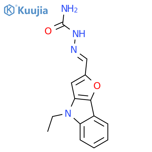 Hydrazinecarboxamide, 2-[(4-ethyl-4H-furo[3,2-b]indol-2-yl)methylene]- structure