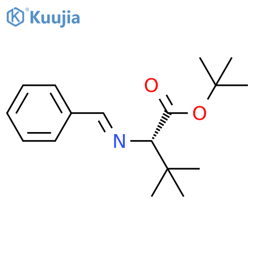 L-Valine, 3-methyl-N-(phenylmethylene)-, 1,1-dimethylethyl ester structure