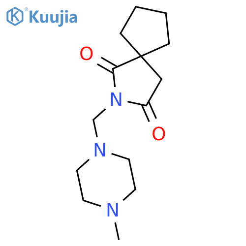2-Azaspiro[4.4]nonane-1,3-dione, 2-[(4-methyl-1-piperazinyl)methyl]- structure