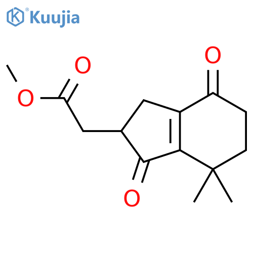 1H-Indene-2-acetic acid,2,3,4,5,6,7-hexahydro-7,7-dimethyl-1,4-dioxo-, methyl ester structure