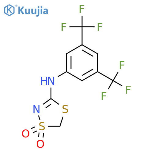 1,4,2-Dithiazol-3-amine, N-[3,5-bis(trifluoromethyl)phenyl]-, 1,1-dioxide structure