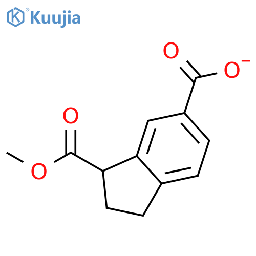 1H-Indene-1,6-dicarboxylic acid, 2,3-dihydro-, 1-methyl ester structure