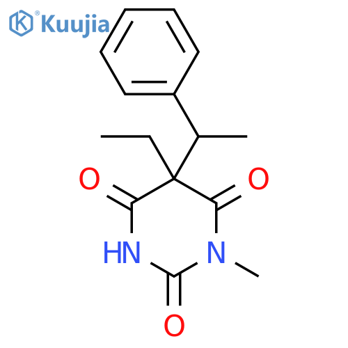 2,4,6(1H,3H,5H)-Pyrimidinetrione, 5-ethyl-1-methyl-5-(1-phenylethyl)- structure