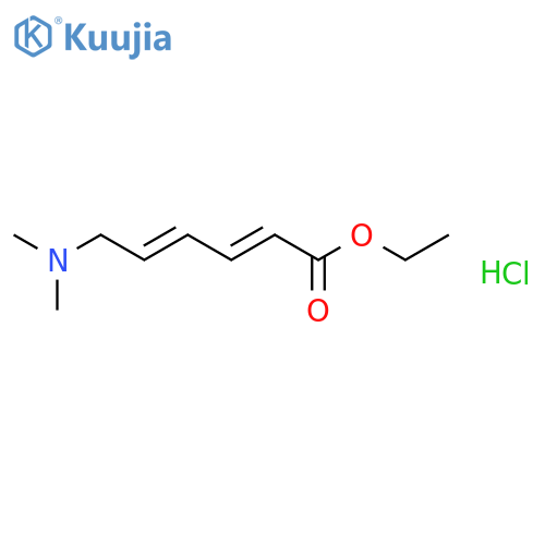 2,4-Hexadienoic acid, 6-(dimethylamino)-, ethyl ester, hydrochloride structure