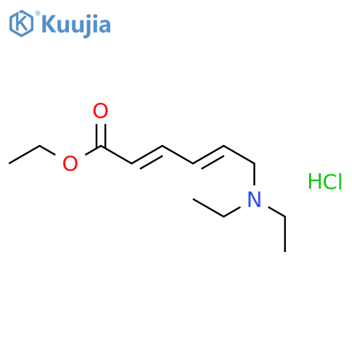 2,4-Hexadienoic acid, 6-(diethylamino)-, ethyl ester, hydrochloride structure
