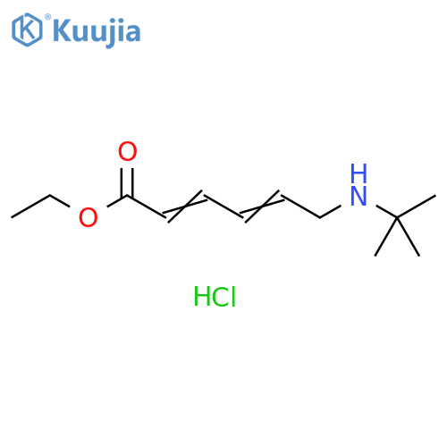 2,4-Hexadienoic acid, 6-[(1,1-dimethylethyl)amino]-, ethyl ester, hydrochloride (1:1) structure