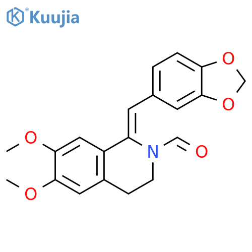 2(1H)-Isoquinolinecarboxaldehyde,1-(1,3-benzodioxol-5-ylmethylene)-3,4-dihydro-6,7-dimethoxy-, (Z)- structure