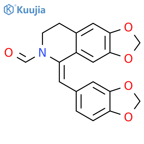 1,3-Dioxolo[4,5-g]isoquinoline-6(5H)-carboxaldehyde, 5-(1,3-benzodioxol-5-ylmethylene)-7,8-dihydro-, (E)- (9CI) structure