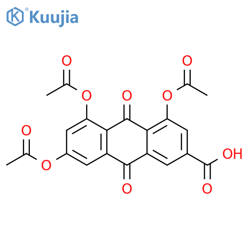 2-Anthracenecarboxylic acid,4,5,7-tris(acetyloxy)-9,10-dihydro-9,10-dioxo- structure