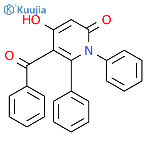 2(1H)-Pyridinone, 5-benzoyl-4-hydroxy-1,6-diphenyl- structure