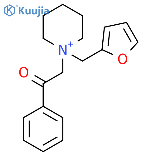 Piperidinium, 1-(2-furanylmethyl)-1-(2-oxo-2-phenylethyl)- structure