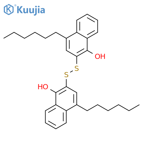 1-Naphthalenol, 2,2'-dithiobis[4-hexyl- structure