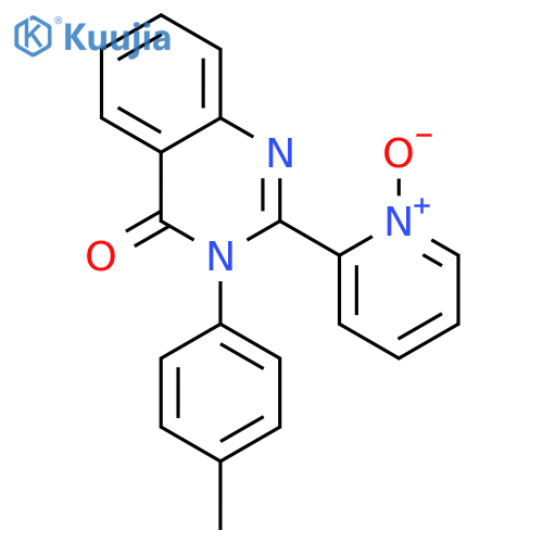 4(3H)-Quinazolinone, 3-(4-methylphenyl)-2-(1-oxido-2-pyridinyl)- structure