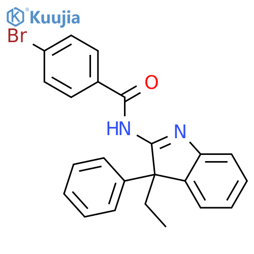 Benzamide, 4-bromo-N-(3-ethyl-3-phenyl-3H-indol-2-yl)- structure