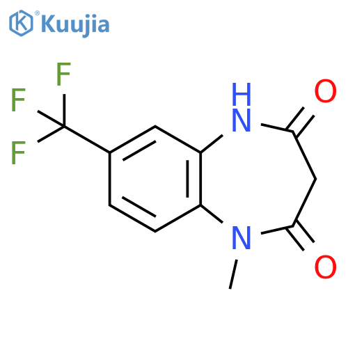 1H-1,5-Benzodiazepine-2,4(3H,5H)-dione, 1-methyl-7-(trifluoromethyl)- structure