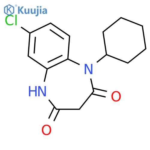 1H-1,5-Benzodiazepine-2,4(3H,5H)-dione, 7-chloro-1-cyclohexyl- structure