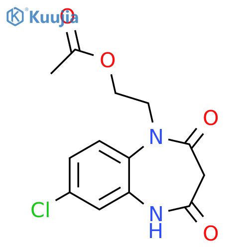 1H-1,5-Benzodiazepine-2,4(3H,5H)-dione,1-[2-(acetyloxy)ethyl]-7-chloro- structure