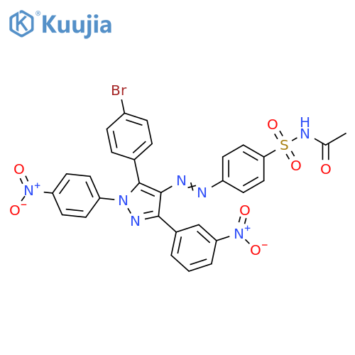 Acetamide,N-[[4-[[5-(4-bromophenyl)-3-(3-nitrophenyl)-1-(4-nitrophenyl)-1H-pyrazol-4-yl]azo]phenyl]sulfonyl]- structure