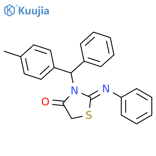 4-Thiazolidinone, 3-[(4-methylphenyl)phenylmethyl]-2-(phenylimino)- structure