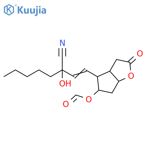 Heptanenitrile,2-[2-[5-(formyloxy)hexahydro-2-oxo-2H-cyclopenta[b]furan-4-yl]ethenyl]-2-hydroxy- structure