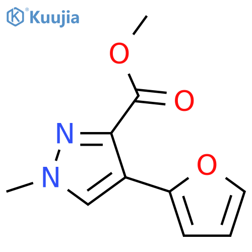 1H-Pyrazole-3-carboxylic acid, 4-(2-furanyl)-1-methyl-, methyl ester structure