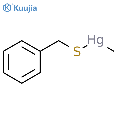 Mercury, (benzenemethanethiolato)methyl- structure