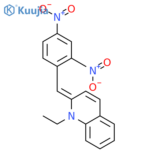 Quinoline,2-[(2,4-dinitrophenyl)methylene]-1-ethyl-1,2-dihydro- structure