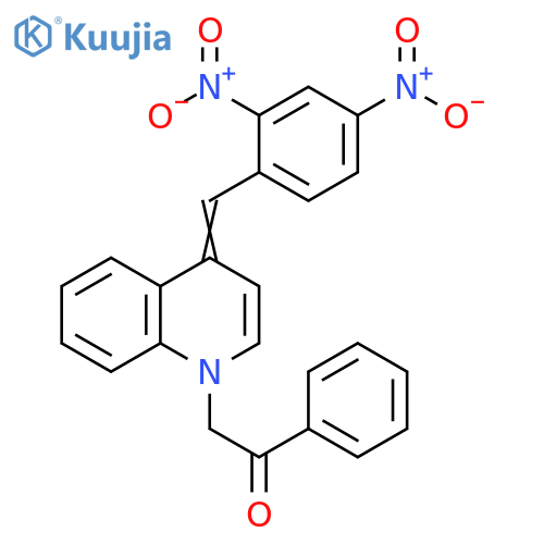Ethanone,2-[4-[(2,4-dinitrophenyl)methylene]-1(4H)-quinolinyl]-1-phenyl- structure