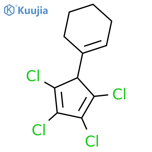 Cyclohexene, 1-(2,3,4,5-tetrachloro-2,4-cyclopentadien-1-yl)- structure