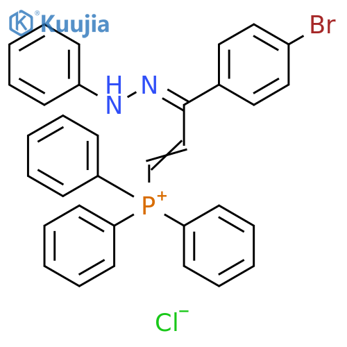 Phosphonium, [3-(4-bromophenyl)-3-(2-phenylhydrazinylidene)-1-propen-1-yl]triphenyl-, chloride (1:1) structure