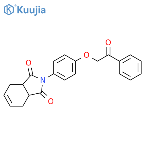 2-[4-(2-oxo-2-phenylethoxy)phenyl]-3a,4,7,7a-tetrahydro-1H-isoindole-1,3(2H)-dione structure