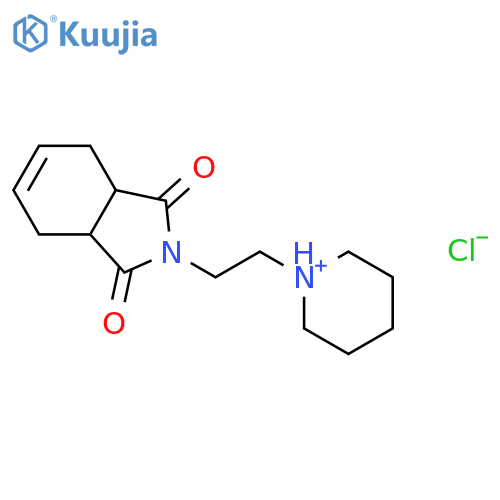 1-[2-(1,3-dioxo-1,3,3a,4,7,7a-hexahydro-2H-isoindol-2-yl)ethyl]piperidinium chloride structure