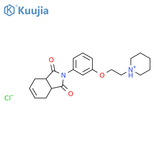 1-{2-[3-(1,3-dioxo-1,3,3a,4,7,7a-hexahydro-2H-isoindol-2-yl)phenoxy]ethyl}piperidinium chloride structure