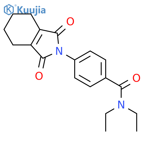 4-(1,3-dioxo-1,3,4,5,6,7-hexahydro-2H-isoindol-2-yl)-N,N-diethylbenzamide structure