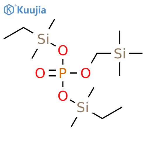 Phosphoric acid, bis(ethyldimethylsilyl) (trimethylsilyl)methyl ester structure