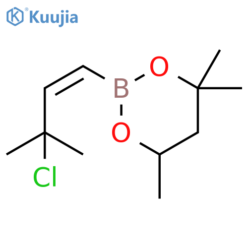 1,3,2-Dioxaborinane, 2-(3-chloro-3-methyl-1-butenyl)-4,4,6-trimethyl-, (Z)- (9CI) structure