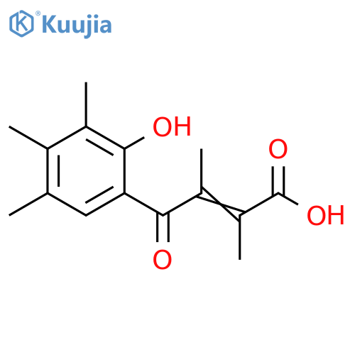 2-Butenoic acid,4-(2-hydroxy-3,4,5-trimethylphenyl)-2,3-dimethyl-4-oxo- structure