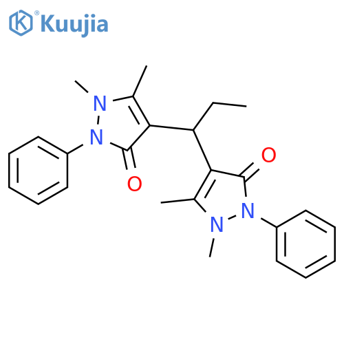 3H-Pyrazol-3-one,4,4'-propylidenebis[1,2-dihydro-1,5-dimethyl-2-phenyl- structure