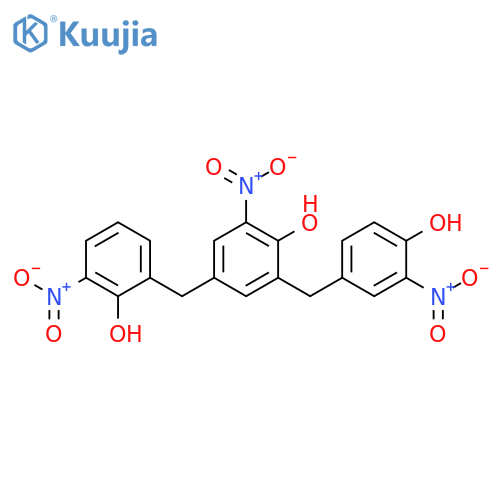 Phenol,4-[(2-hydroxy-3-nitrophenyl)methyl]-2-[(4-hydroxy-3-nitrophenyl)methyl]-6-nitro- structure