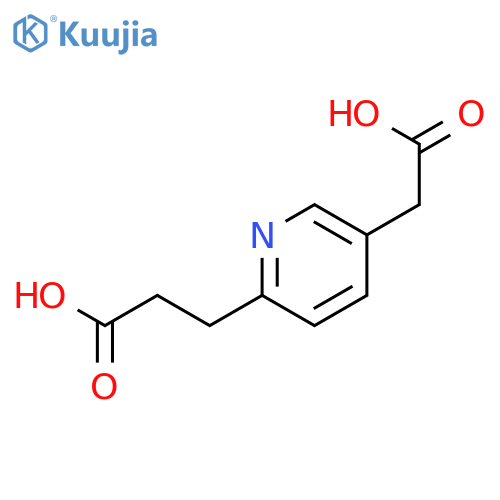 3-5-(carboxymethyl)pyridin-2-ylpropanoic acid structure
