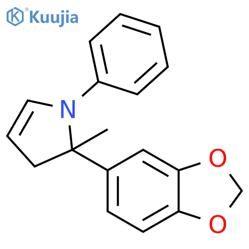 1H-Pyrrole, 2-(1,3-benzodioxol-5-yl)-2-methyl-1-phenyl- structure