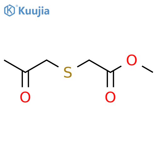 Acetic acid, [(2-oxopropyl)thio]-, methyl ester structure