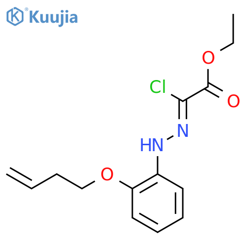 Acetic acid, [[2-(3-butenyloxy)phenyl]hydrazono]chloro-, ethyl ester structure