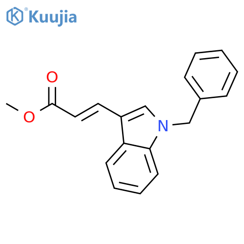 2-Propenoic acid, 3-[1-(phenylmethyl)-1H-indol-3-yl]-, methyl ester structure