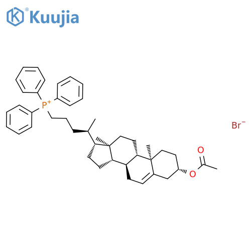 Phosphonium, [(3b)-3-(acetyloxy)chol-5-en-24-yl]triphenyl-, bromide structure