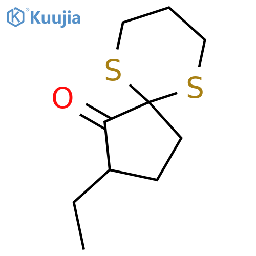 6,10-Dithiaspiro[4.5]decan-1-one, 2-ethyl- structure