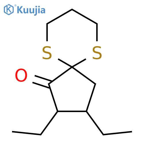 6,10-Dithiaspiro[4.5]decan-1-one, 2,3-diethyl- structure