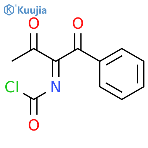 Carbamic chloride, (1-benzoyl-2-oxopropylidene)- structure