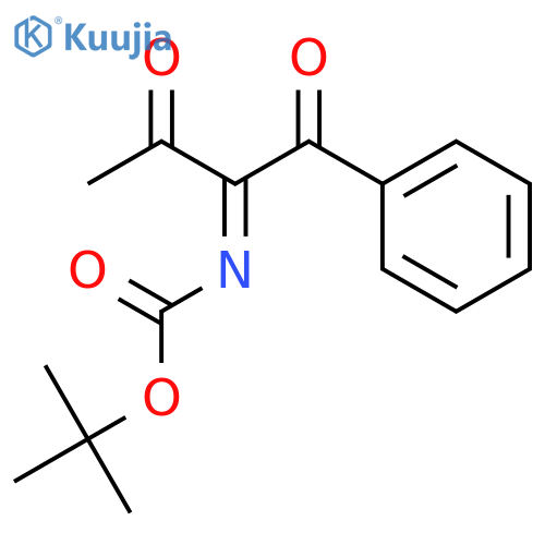 Carbamic acid, (1-benzoyl-2-oxopropylidene)-, 1,1-dimethylethyl ester structure